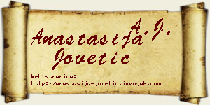 Anastasija Jovetić vizit kartica